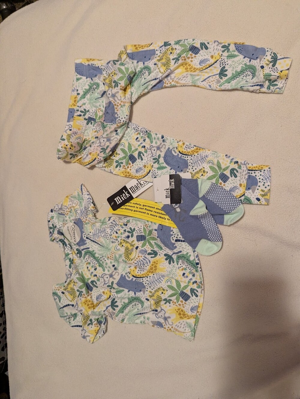 NWT Mick Mack Bamboo 3-Piece Jungle Print Set 24M
